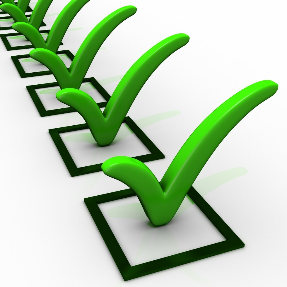 row of green checkmarks